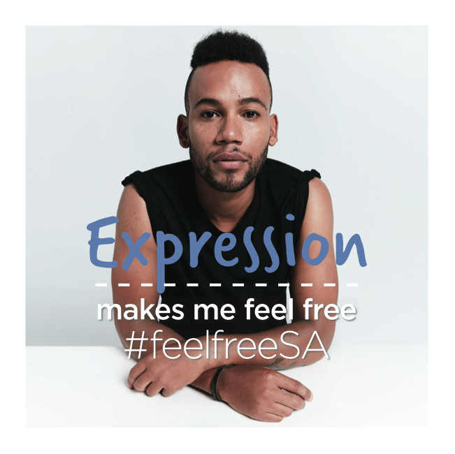 “As an artist I believe you have to use every opportunity to voice your message and get a message of positivity out there to the people. I feel like we’re living in great time where we can express ourselves with art, with music and with design. That is how I celebrate my freedom.” - Chad Saaiman, Singer & Song-writer